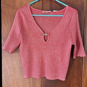 Women's Red Knit Top